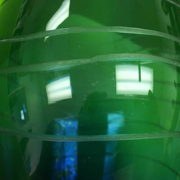 Home Essentials and Beyond Blue Glass Bottle Vase 11.5” Tall - Picture 8 of 8